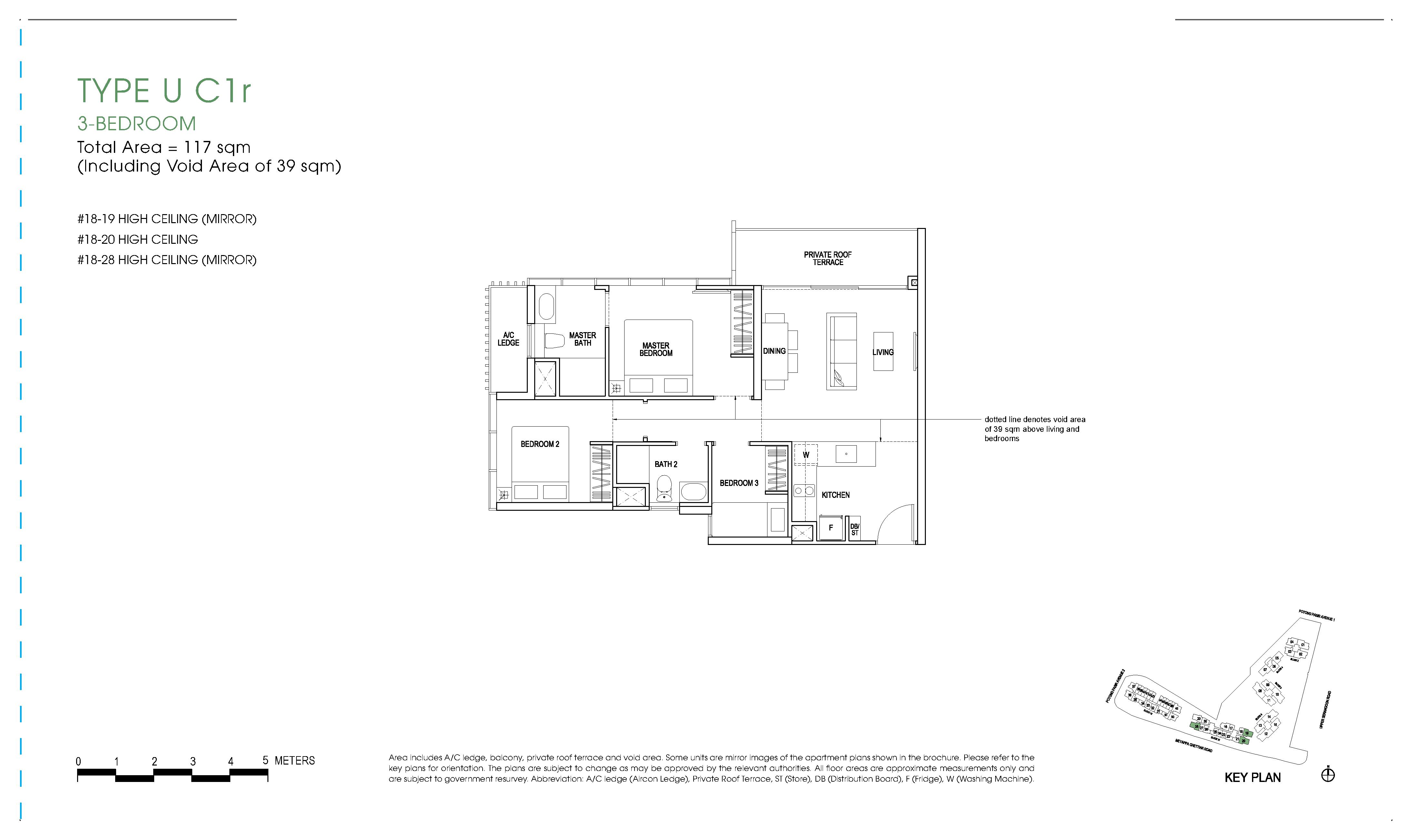 The Poiz Residences Urban 3 Bedroom Type U C1r Floor Plans 